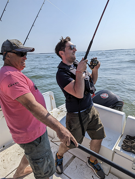 Guide de pêche professionnel, Franck Gabet conseille et équipe ses pêcheurs en fonction de leur propre expérience. 