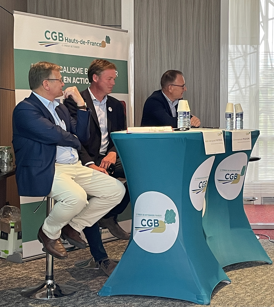 Jean-Jacques Fatous, Fabien Hamot et Emmanuel Pigeon sont revenus le 15 mai dernier sur le rôle et services de la CGB Somme au sein de la filière betteraves. 