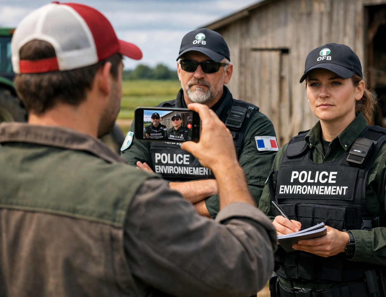 filmer les contrôles de l'OFB par les JA