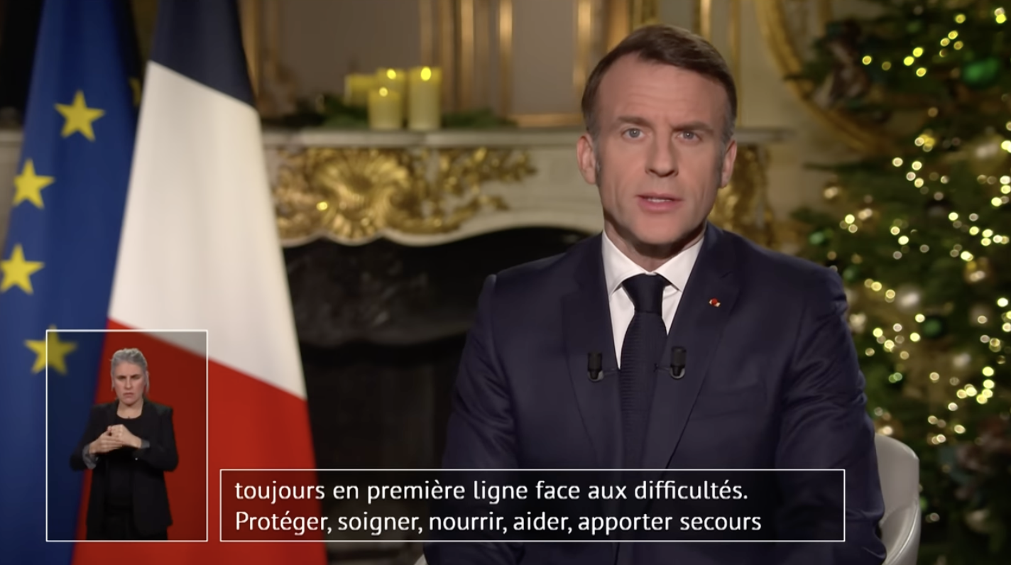 Discours des voeux du président de la République, Emmanuel Macron.