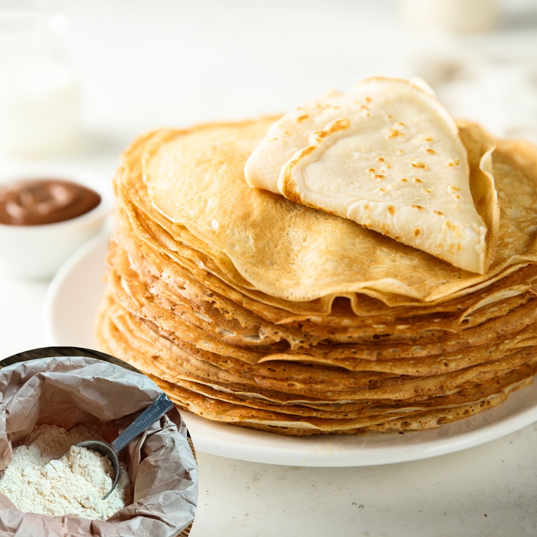 Graine de choc crêpes avec farine de féveroles
