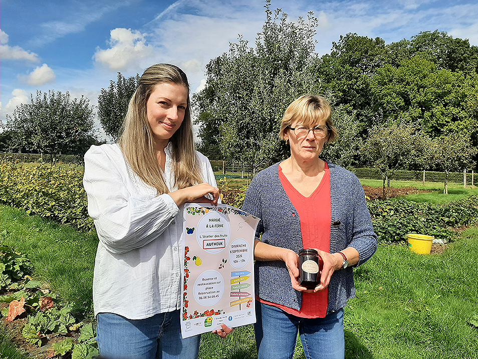 Pauline et Véronique Tramcourt peaufinent les préparatifs de la cinquième édition de leur marché fermier prévu ce dimanche 6 septembre, sur la ferme familiale à Autheux. 