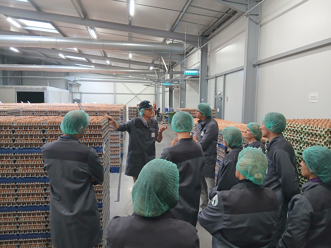 La journée «immersion» du Cravi s’est conclue par une visite du centre  de conditionnement d’œufs de Gallines Frais à Halluin (59). 