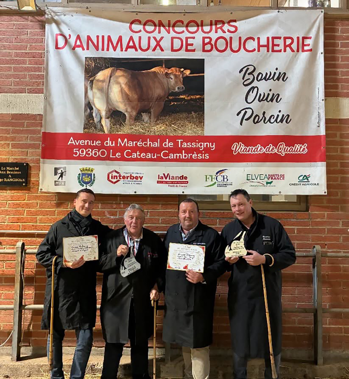 L’entreprise VLM Tradition a remporté quatre prix lors du concours de la Plus Belle Entrecôte  des Hauts-de-France, sur le marché aux bestiaux du Cateau-Cambrésis, le 10 octobre. 