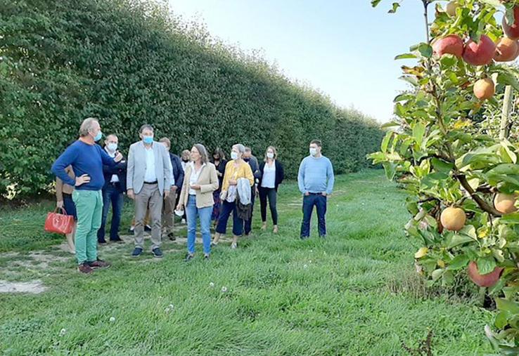 Les pommes, jus et purées de fruits du Domaine de Moismont vont bénéficier d’une sur-exposition pendant une semaine auprès d’acheteurs de la restauration collective en espérant que cela porte ses fruits en pérennisant des débouchés.