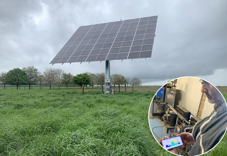 À Lassigny, la production de l’ombrière devrait représenter entre 38 et  40 000 kWh par an. Laurent Delaleau a un suivi de la production solaire en temps réel sur son smartphone. 