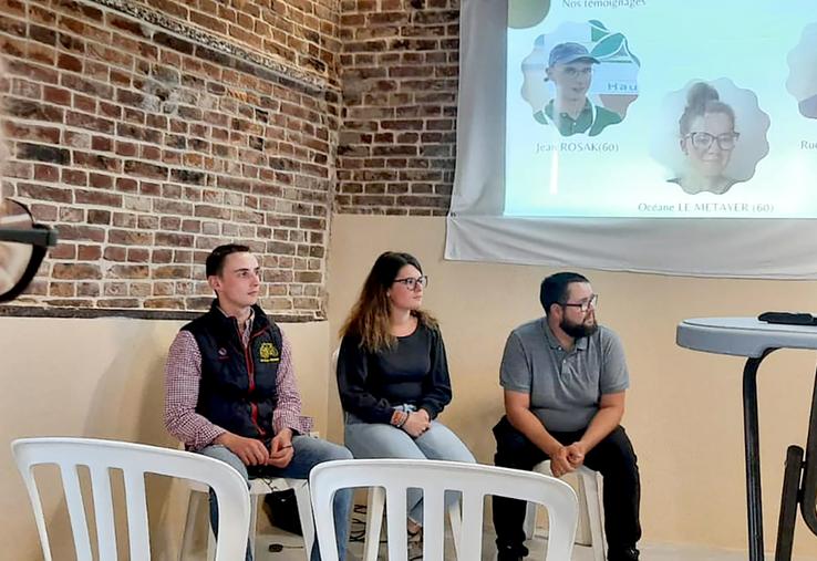 Les agents qui sont intervenus lors de l’AG, Jean Rosak et Océane Le Metayer de l’Oise et Rudy de la Somme.