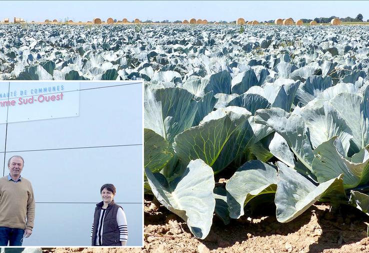 Les productions ne manquent pas dans le territoire de la CC2SO. Les équipes (ici Alain Defosse, président,  et Delphine Damay, en charge du PAT), misent sur le plan alimentaire pour booster la consommation de produits locaux, levier du «bien manger». 