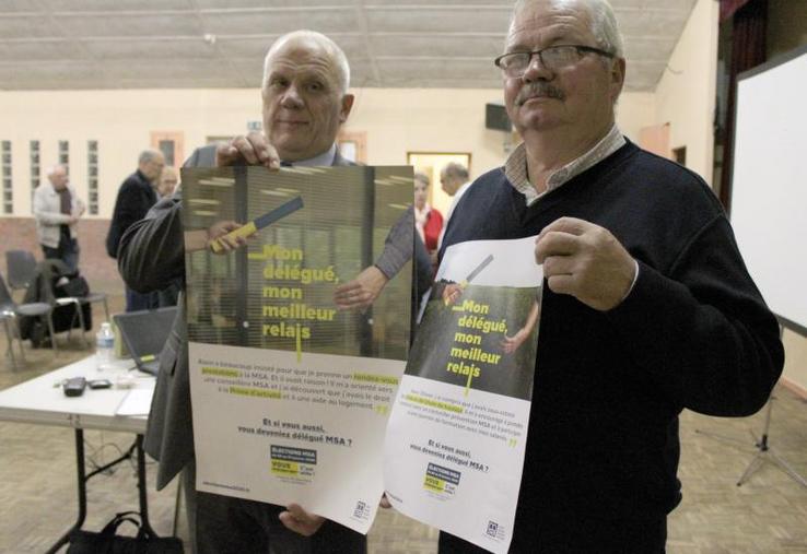 Patrick Jacob et Jean-Louis Dutote battent le rappel pour une mobilisation des électeurs et des délégués qui participent à une meilleure participation aux élections MSA en Picardie.