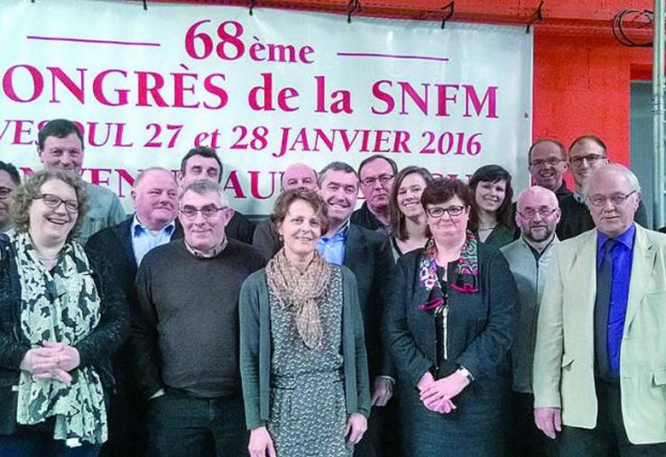 La délégation des fermiers de la FNSEA Nord-Bassin-Parisien lors des soixante-dix ans du statut du fermage.