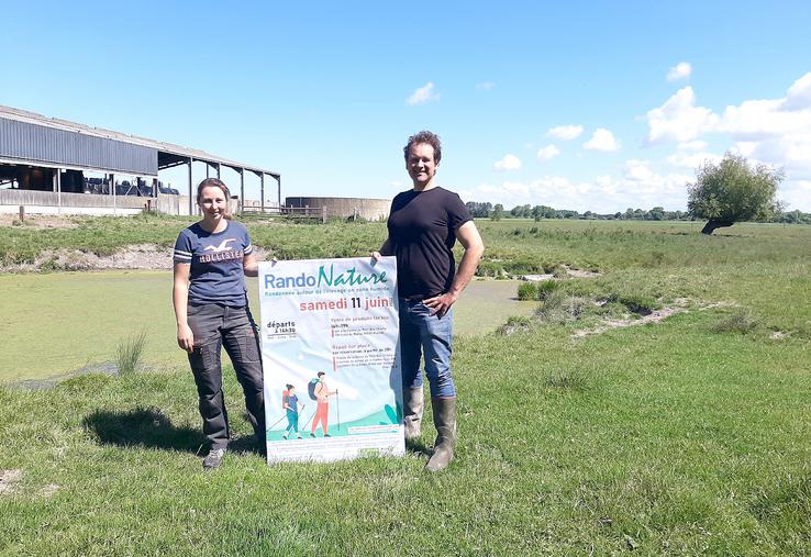Justine Duhameaux et Alexandre Loye sont voisins et vont accueillir le départ  de la deuxième de la Rando Nature, le 11 juin prochain