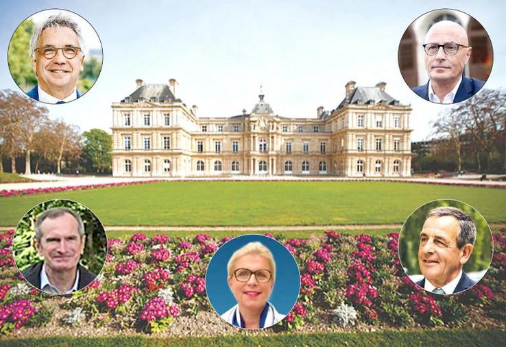 De gauche à droite : Laurent Somon, Benoît Mercuzot, Stéphane Demilly, Patricia Chagnon, Jean-Marie Desachy.