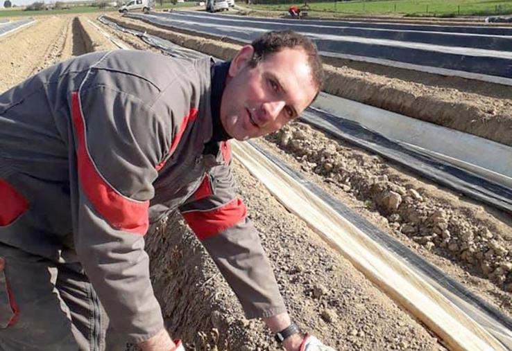 Arnaud et Margaux Gombart, à Sancourt, ont cueilli leurs premières asperges le 10 avril. Il les vendent via un système de drive.