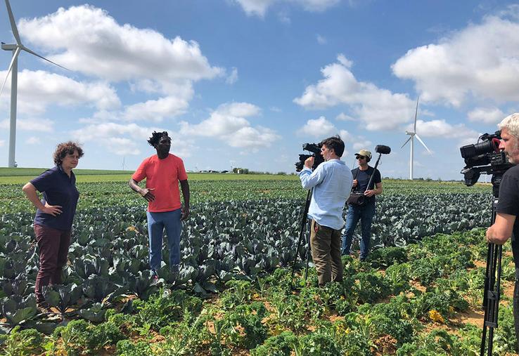 Biocoop a choisi Kamini pour mettre en avant ses engagements auprès  des producteurs bio. «C’est un gamin de chez nous qui s’intéresse au terroir.» 