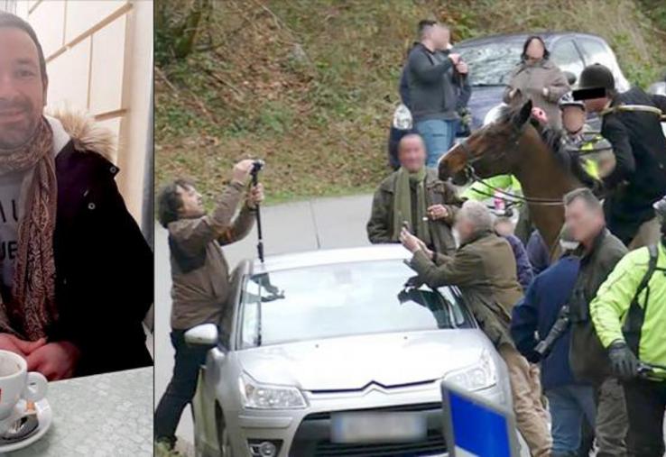 Rodolphe Trefier est l'un des porte-parole d'AVA, un collectif qui se revendique pacifiste malgré des échauffourées 
régulières entre ses membres et des veneurs.