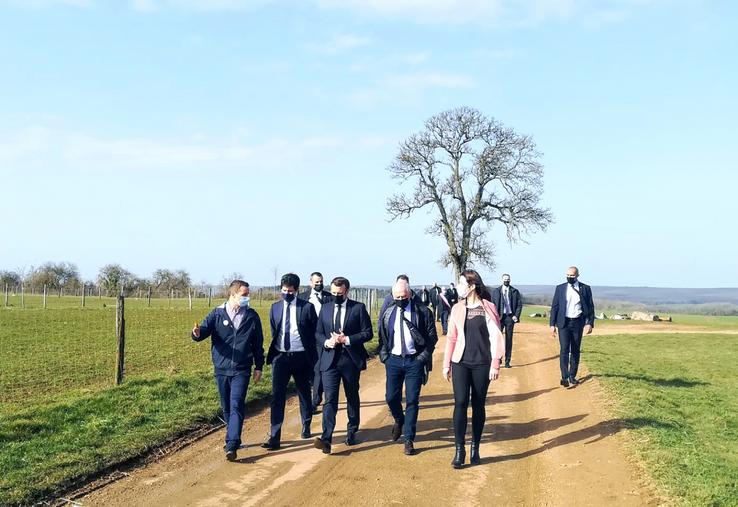 La répartition de la valeur était au cœur du déplacement présidentiel.