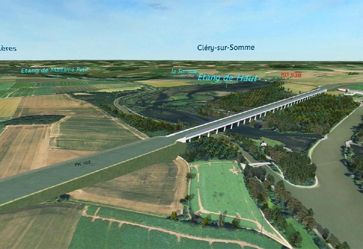 Aujourd’hui montré en 3D, le canal Seine-Nord est sur les rails pour une mise  en service d’ici 2030. Dans la Somme, la Société du Canal Seine-Nord veut faire du pont-canal un ouvrage «emblématique».