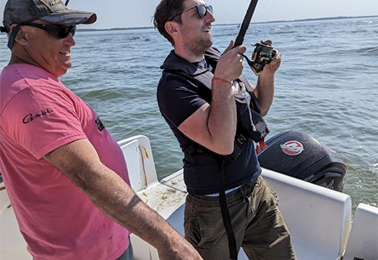 Guide de pêche professionnel, Franck Gabet conseille et équipe ses pêcheurs en fonction de leur propre expérience. 