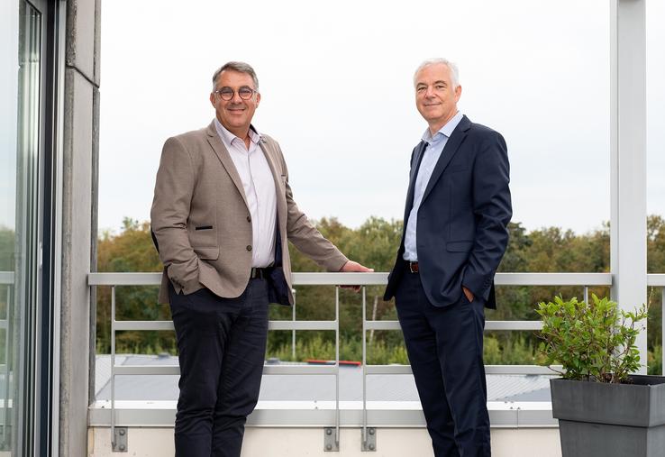 David Saelens, président de Noriap et son directeur général, Damien François, au siège de la coopérative avant l’assemblée générale qui se tient ce vendredi 15 décembre à Amiens. 