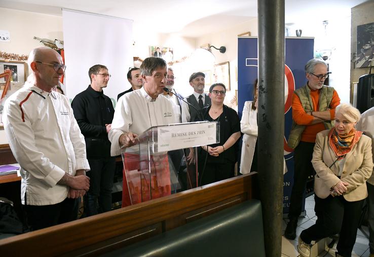 Alain Fontaine, président de l'Association des maîtres restaurateurs de France, dans son restaurant le Mesturet (Paris 2e). 