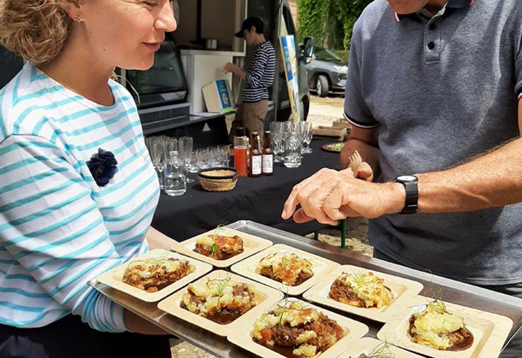 Pommes de terre/maquereaux fumés/tomate du Muret. 