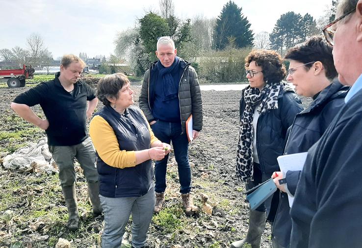 Chez Jérôme et Marie-Hélène Parmentier, certaines parcelles étaient encore  inondées mi-mars. 