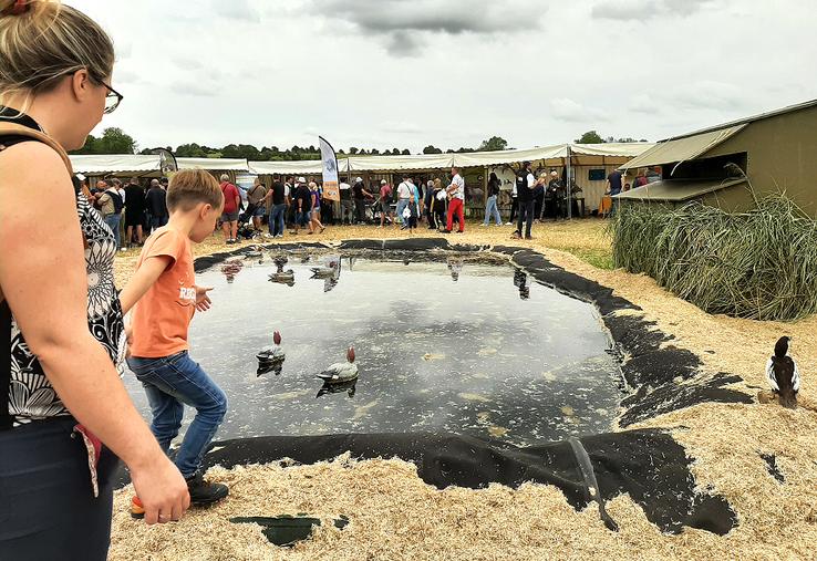 Le pôle «chasse» de Plaine en Fête, une première de cette ampleur appréciée  des exposants et des visiteurs. 