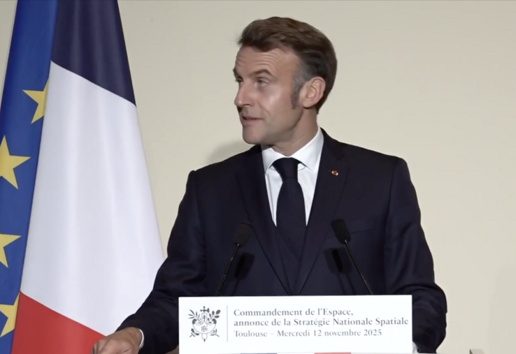 Le président de la République, Emmanuel Macron, le 12 novembre, à Toulouse.
