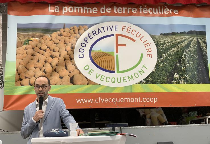 Camille Deraeve, président de la coopérative féculière de Vecquemont : «La balle est dans le camp des dirigeants de Roquette pour faire perdurer l’usine.» 