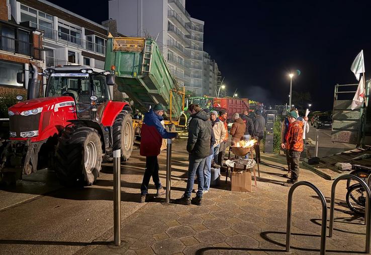 manifestation des agriculteurs au Touquet devant chez Macron