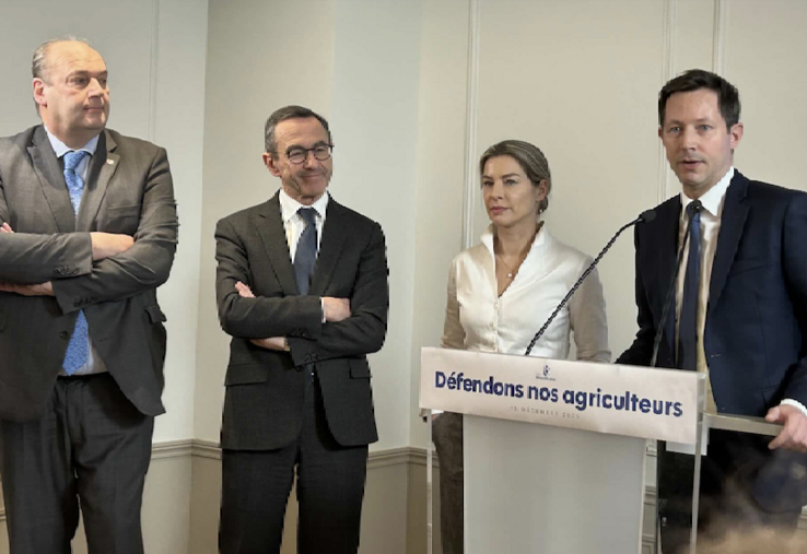 Les Républicains accord UE-Mercosur Bruno Retailleau, Céline Imart, Julien Dive, Jean-François Rapin, François-Xavier Bellamy