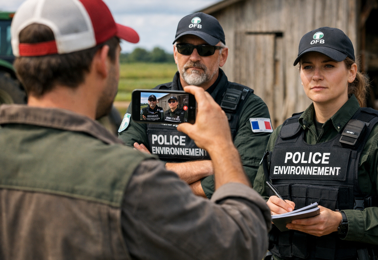 filmer les contrôles de l'OFB par les JA
