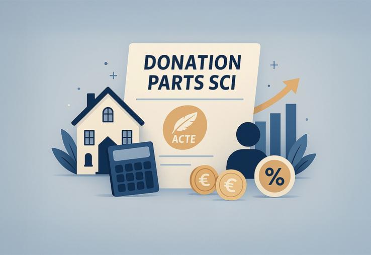 La constitution en amont d’une SCI en numéraire, permet d’optimiser la donation en nue-propriété et de tenir compte des dettes de la société.