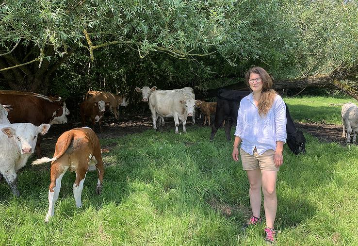 À Fontaine-sur-Somme, Maïté Sannier mise sur des prairies diversifiées pour bien nourrir ses vaches. 