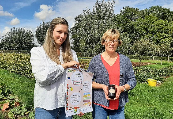Pauline et Véronique Tramcourt peaufinent les préparatifs de la cinquième édition de leur marché fermier prévu ce dimanche 6 septembre, sur la ferme familiale à Autheux. 
