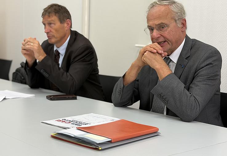 Xavier Rousset (DDTM) et Rollon Mouchel-Blaisot (DDTM) ont détaillé la déclinaison samarienne du plan d’urgence agricole national. 