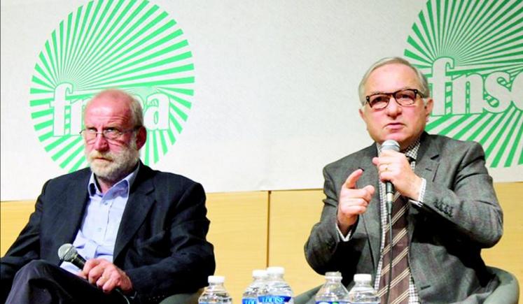 Claude Gewerc, président du Conseil régional : «Préparer l'avenir en facilitant le développement de projet». A gauche, Michel Lapointe, président de la Frsea Picardie.