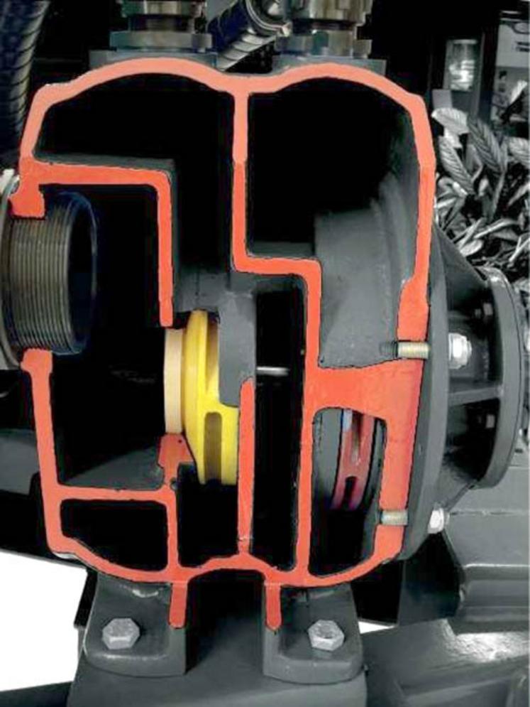 La pompe Omega de Berthoud  est une pompe centrifuge biturbine autoamorçante.