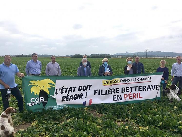 En déplacement dans l’Aisne le 17 juillet dernier la vice-présidente du Conseil régional Hauts-de-France en charge 
de l’Agriculture, Marie-Sophie Lesne, était accompagnée d’élus axonais. Mercredi, elle a lancé un appel au gouvernement avec trois autres Régions de France.