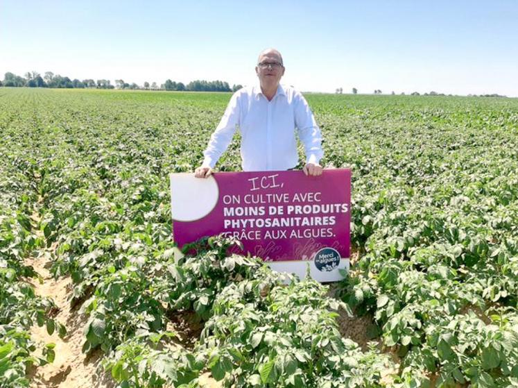 Que ce soit sur ses parcelles converties à l’agriculture bio ou conventionnelles, Pascal Lemaire teste chez lui des solutions algosourcées pour réduire le recours aux produits phytosanitaires de synthèse. Réponse de ses essais dans quelques semaines.