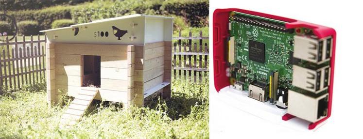 Le poulailler d’un mètre carré pour une hauteur de 1,50 mètre au plus haut a été conçu avec des briques en bois façonnées à partir d’essences locales et d’un toit en résine.