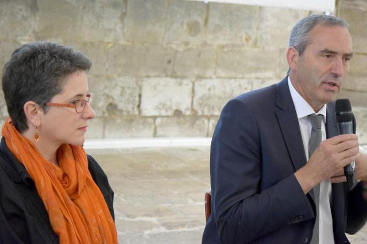 De g. à dr. : Muriel Gozal, directrice générale de la FNSafer, et Thierry Bussy, vice-président de la Safer Grand Est.