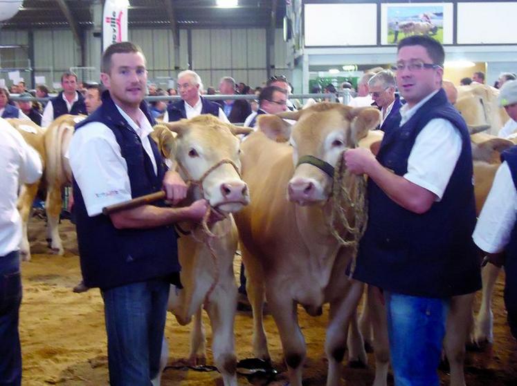 Matthieu Machart et Benoît Lavaquerie au concours de Baraqueville dans l'Aveyron.