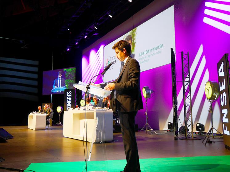 Julien Denormandie a assuré qu’il «partageait les valeurs» auxquelles la FNSEA est attachée.