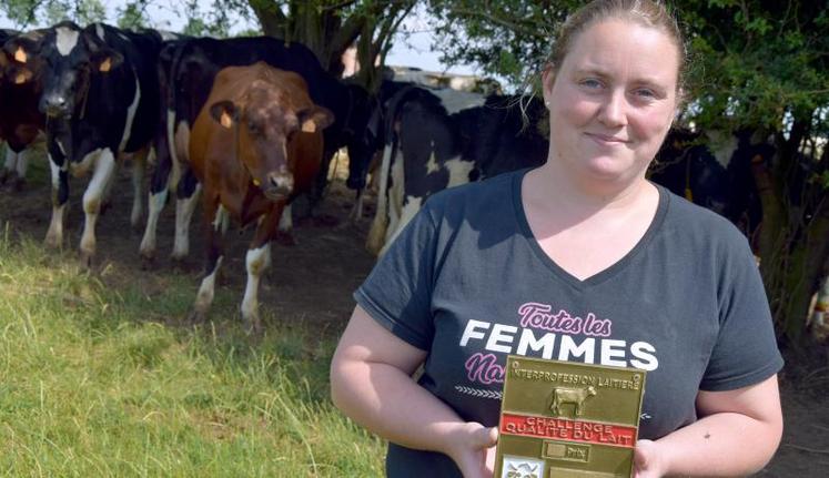 Productrice laitière à Ergnies, Louise Herbert a remporté le 10e prix du challenge qualité lait du Criel.