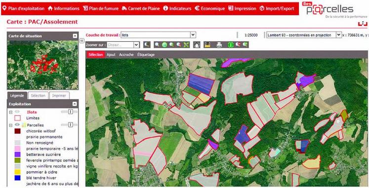 Réaliser son assolement à partir de la cartographie Mes p@rcelles.