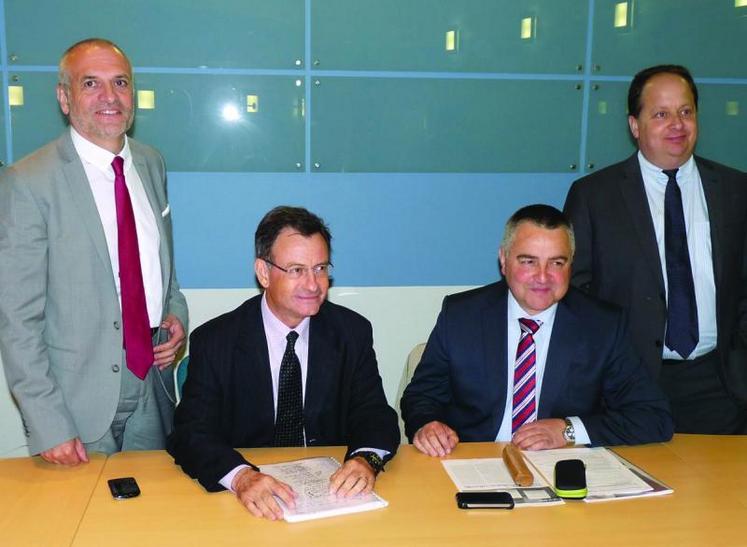 Christian Fraysse, directeur de Groupama Somme, Eric Gelpe, directeur général, Christophe Buisset, président de la fédération des caisses locales de la Somme et François Delaisse : secrétaire général ont exposé l’actualité de Groupama Val de Loire.