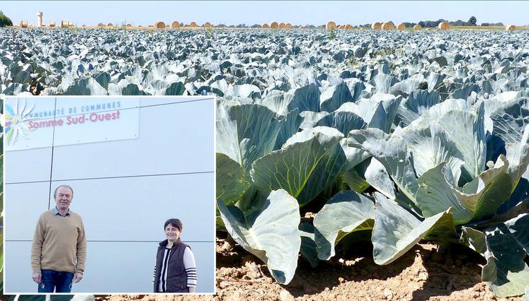 Les productions ne manquent pas dans le territoire de la CC2SO. Les équipes (ici Alain Defosse, président,  et Delphine Damay, en charge du PAT), misent sur le plan alimentaire pour booster la consommation de produits locaux, levier du «bien manger». 