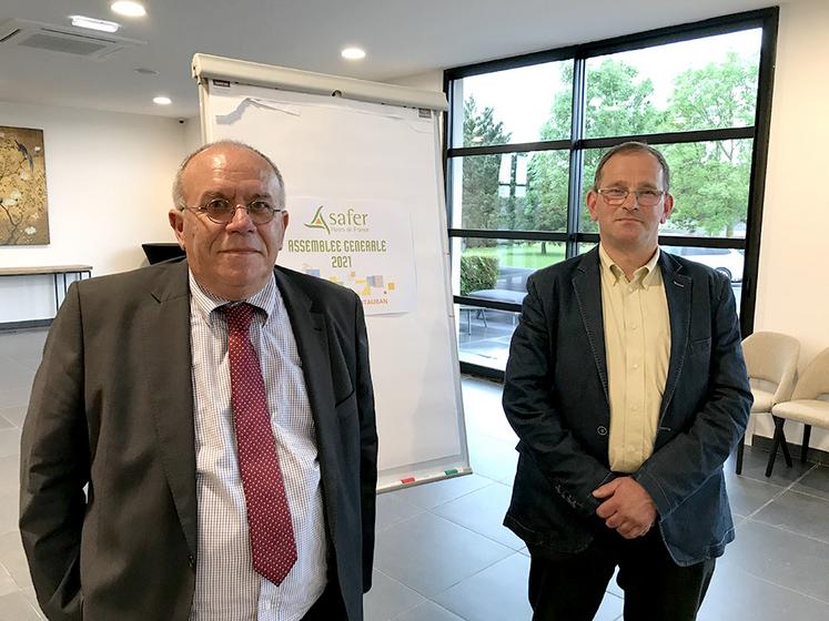Sylvain Versluys, président Safer Hauts-de-France, et Damien Carlier, vice-président, ont été réélus.