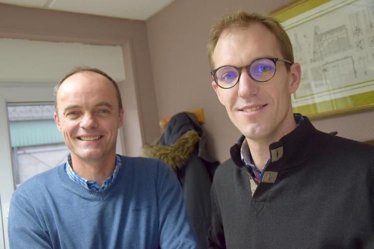 De gauche à droite : Pierre Delignières, président de Sana Terra, et Jean-François Florin, directeur de la coopérative.